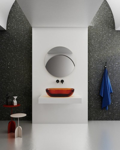 Раковина-чаша Abber Kristall 60 AT2805Opal Коричневая