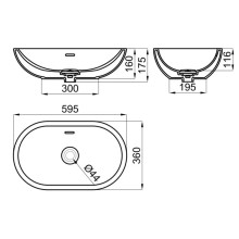 Раковина 59,5x36 см Noken Forma N Oval N350798851