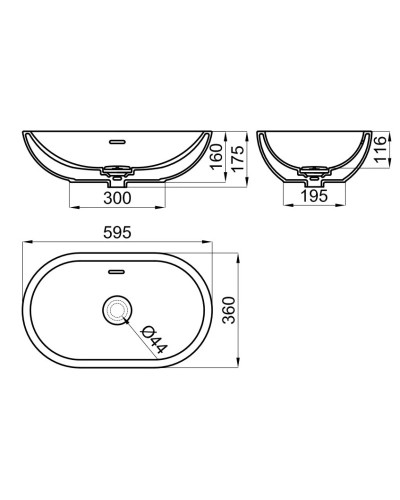 Раковина 59,5x36 см Noken Forma N Oval N350798851