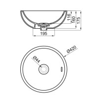 Раковина 42x42 см Noken Forma Rondo N350798850