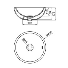 Раковина 42x42 см Noken Forma Rondo N350798850