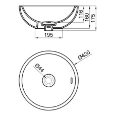 Раковина 42x42 см Noken Forma Rondo N399999659