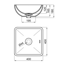 Раковина 40x40 см Noken Forma Square N399999660