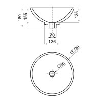 Раковина 40x40 см Noken Options Glove II N396990857
