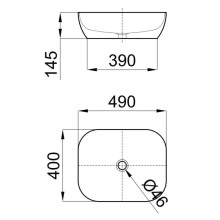 Раковина 49x40 см Noken Slender N364850022
