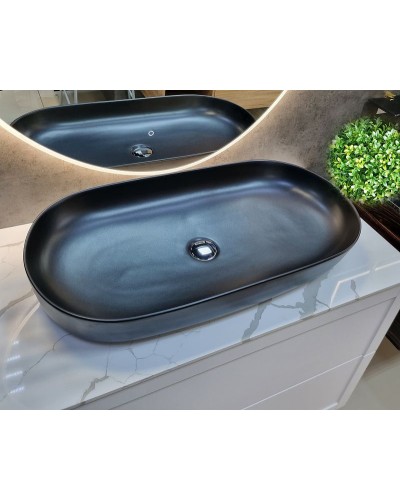 Раковина-чаша CeramaLux 80 78327MB Черная матовая