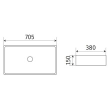 Раковина-чаша CeramaLux 70 78576 Белая глянцевая