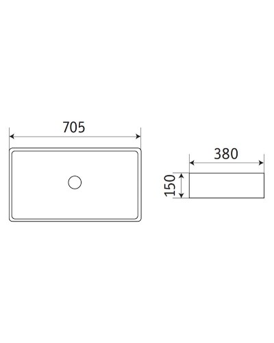Раковина-чаша CeramaLux 70 78576 Белая глянцевая