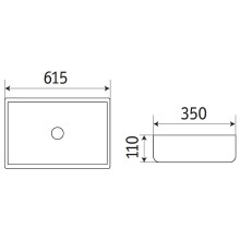 Раковина-чаша CeramaLux 60 9396MW Белая матовая