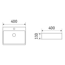Раковина CeramaLux 40 78574 Белая глянцевая