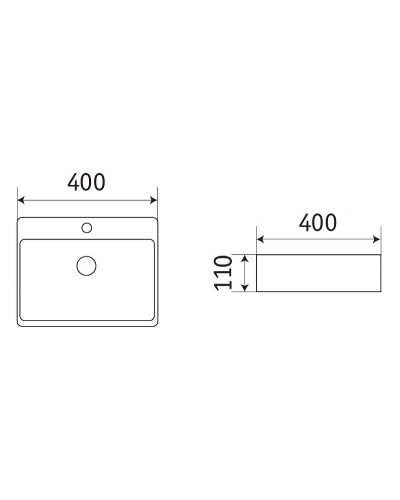 Раковина CeramaLux 40 78574 Белая глянцевая