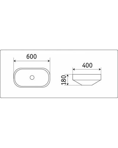 Раковина CeramaLux 60 5006CMB Черная матовая