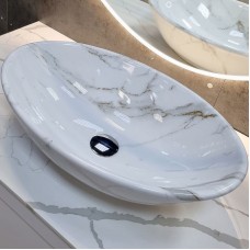 Раковина-чаша CeramaLux 50 D1147-505(340) Белый мрамор