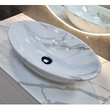 Раковина-чаша CeramaLux 50 D1147-505(340) Белый мрамор