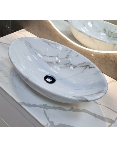 Раковина-чаша CeramaLux 50 D1147-505(340) Белый мрамор