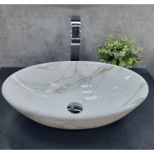 Раковина-чаша CeramaLux 50 D1147-505(340) Белый мрамор