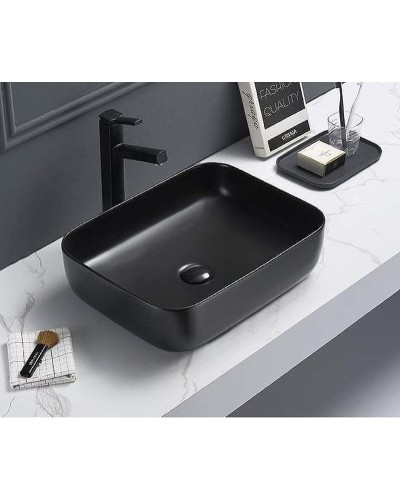 Раковина-чаша CeramaLux 50 2105B Черная глянцевая