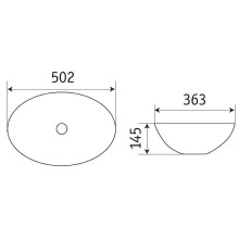 Раковина-чаша CeramaLux 50 78590MHL Голубая матовая