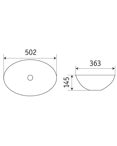 Раковина-чаша CeramaLux 50 78590MDH Серая матовая