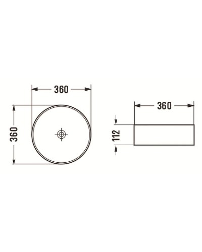 Раковина-чаша CeramaLux 36 GL10 Белая Графит