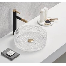 Раковина-чаша CeramaLux 36 GL01 прозрачная