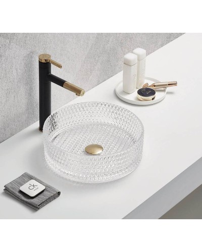 Раковина-чаша CeramaLux 36 GL01 прозрачная