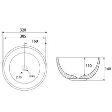 Раковина-чаша Abber Bequem 32 AC2106 Белая