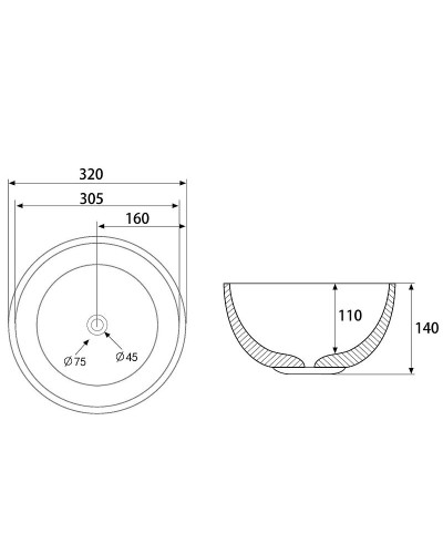 Раковина-чаша Abber Bequem 32 AC2106 Белая