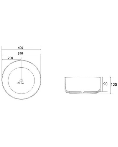 Раковина-чаша Abber Bequem 40 AC2109 Белая