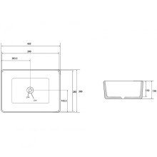 Раковина-чаша Abber Rechteck 40 AC2213 Белая