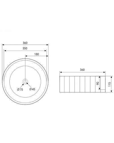 Раковина-чаша Abber Bequem 36 AC2111 Белая