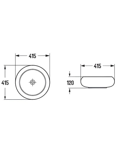 Раковина-чаша Comforty 415 114MH 00-00012229 Светло-серая матовая