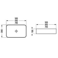 Раковина-чаша Comforty 61 78575MH-60 00-00012237 Светло-серая
