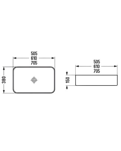 Раковина-чаша Comforty 61 78575MH-60 00-00012237 Светло-серая