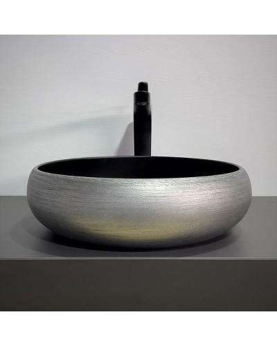 Раковина-чаша Comforty 41.5 78653 00-00012232 Серебро Черная