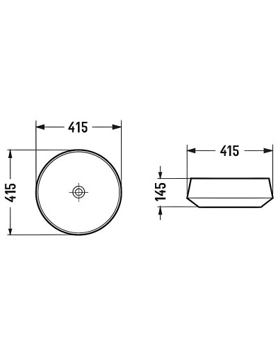 Раковина-чаша Comforty 41.5 J2110 00-00012221 Черная Белая