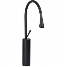 Комплект раковины-чаши Bronze de Luxe 50 1395 со смесителем Scandi 9015B Черная с золотым ободом