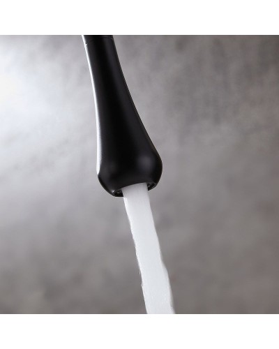 Комплект раковины-чаши Bronze de Luxe 50 1395 со смесителем Scandi 9015B Черная с золотым ободом