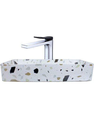 Комплект раковины-чаши Bronze de Luxe 60 1061TR со смесителем Elementi EL21CB Терраццо