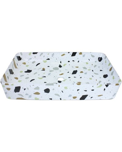 Комплект раковины-чаши Bronze de Luxe 60 1061TR со смесителем Elementi EL21CB Терраццо