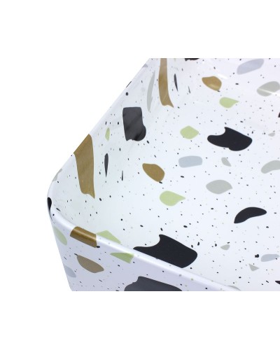 Комплект раковины-чаши Bronze de Luxe 60 1061TR со смесителем Elementi EL21CB Терраццо