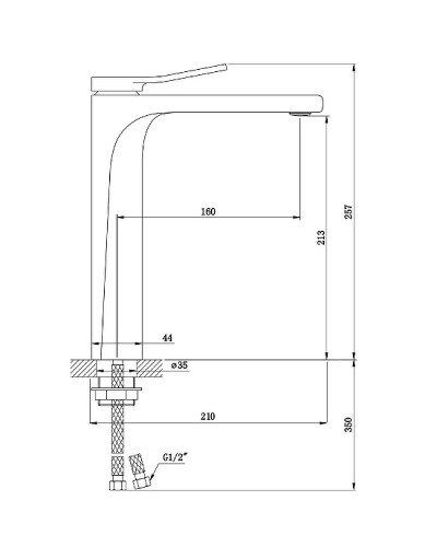 Комплект раковины-чаши Bronze de Luxe 60 1061TR со смесителем Elementi EL21CB Терраццо