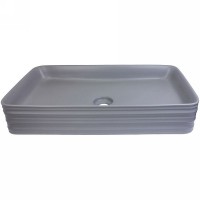 Комплект раковины-чаши Bronze de Luxe 66 1363MG со смесителем Focus 24615BG Серая матовая