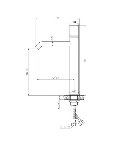 Комплект раковины-чаши Bronze de Luxe 66 1363MG со смесителем Focus 24615BG Серая матовая
