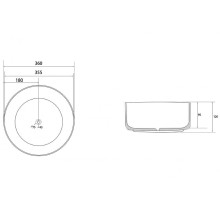 Раковина-чаша Abber Bequem 36 AC2108Regen Хамелеон