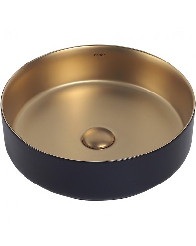 Раковина-чаша Abber Bequem 40 AC2109BG Золото матовое Черная