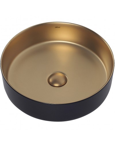 Раковина-чаша Abber Bequem 40 AC2109BG Золото матовое Черная
