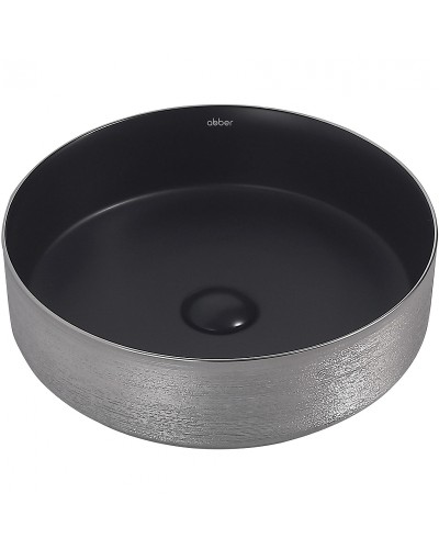 Раковина-чаша Abber Bequem 40 AC2109BS Черная матовая Серебро