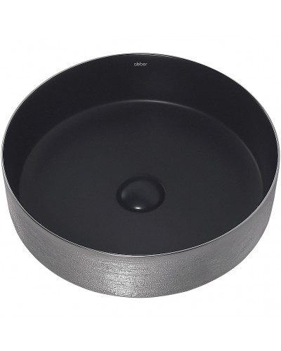 Раковина-чаша Abber Bequem 40 AC2109BS Черная матовая Серебро