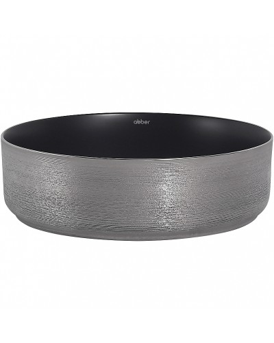 Раковина-чаша Abber Bequem 40 AC2109BS Черная матовая Серебро